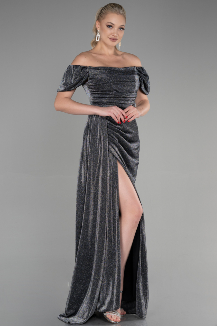 Long Anthracite Evening Dress ABU2657