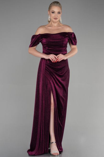 Plum Long Evening Dress ABU2657