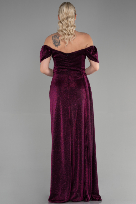 Plum Long Evening Dress ABU2657