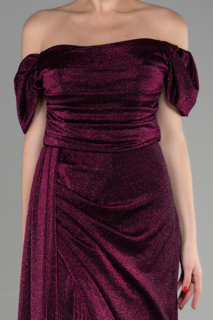 Plum Long Evening Dress ABU2657
