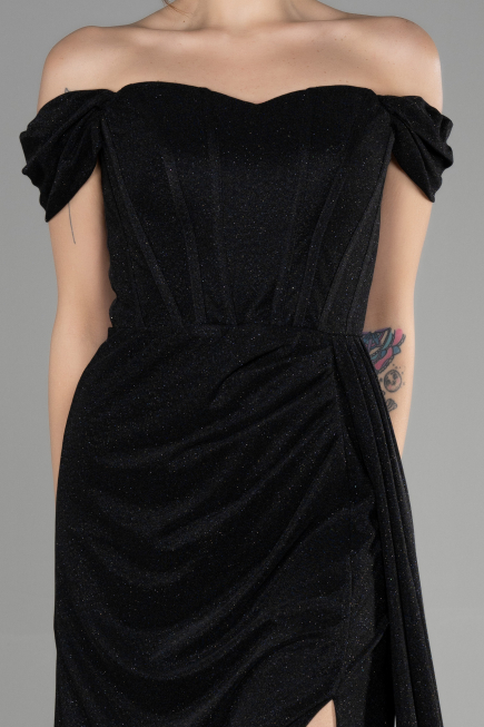 Long Black Prom Gown ABU3472