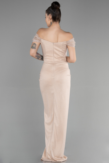 Long Beige Prom Gown ABU3473