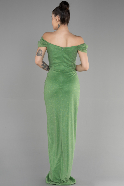 Long Pistachio Green Prom Gown ABU3473