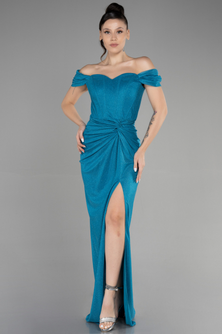 Long Oil Green Prom Gown ABU3473
