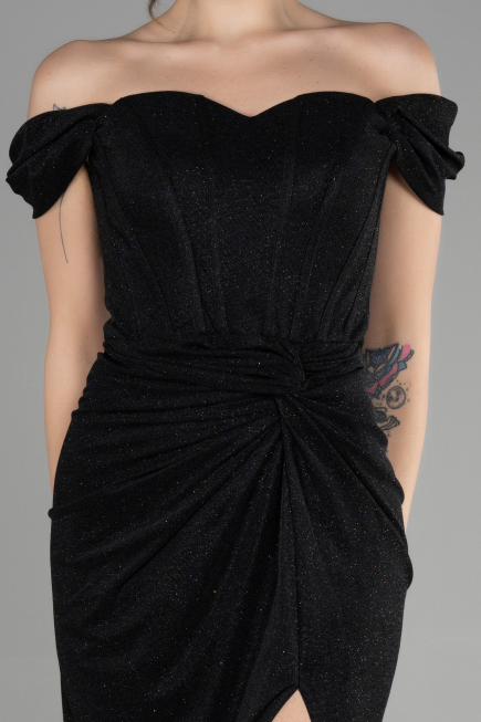 Long Black Prom Gown ABU3473