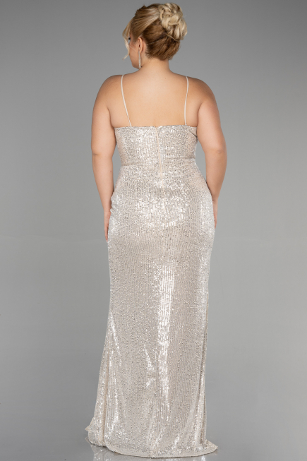 Long Mink Scaly Plus Size Evening Dress ABU3322