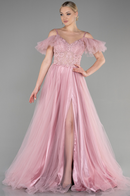 Long Powder Color Evening Dress ABU3500