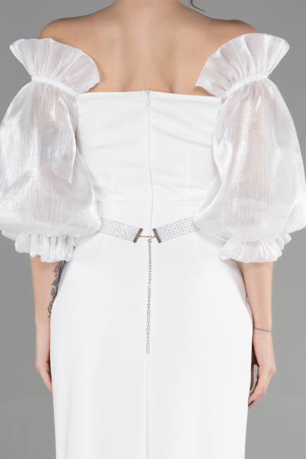 Long White Evening Dress ABU3508