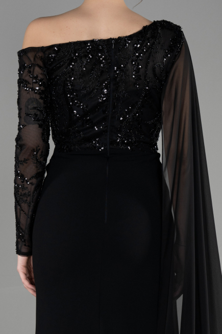 Long Black Evening Dress ABU3511