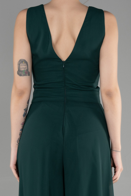 Emerald Green Chiffon Invitation Dress ABT075