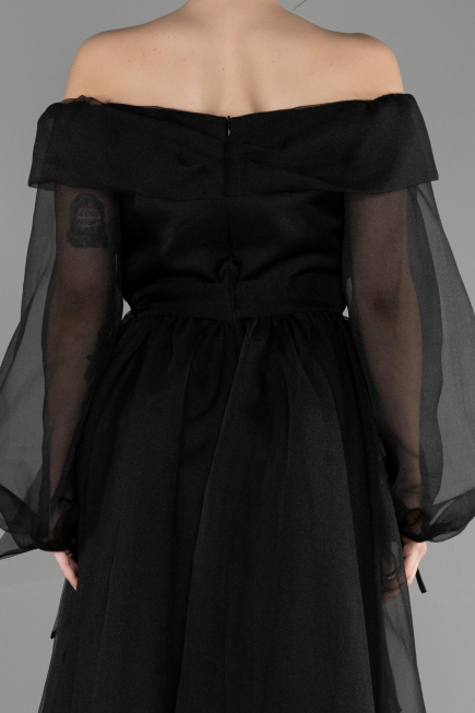 Black Long Engagement Dress ABU1468