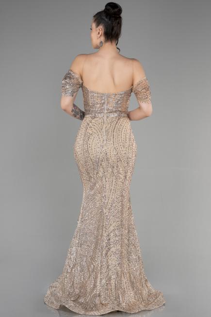 Long Gold Mermaid Evening Dress ABU3527