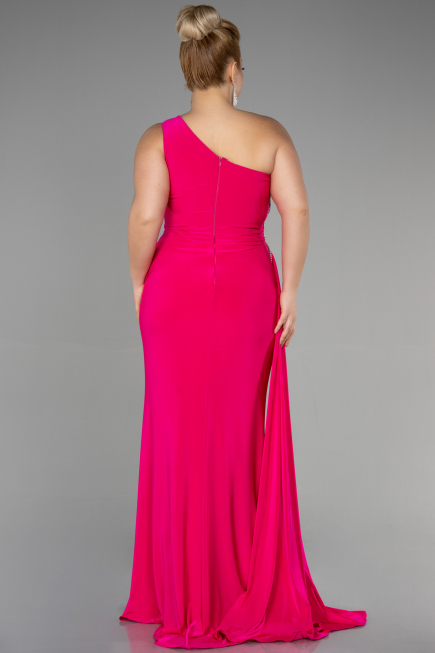 Fuchsia Long Plus Size Evening Dress ABU3132