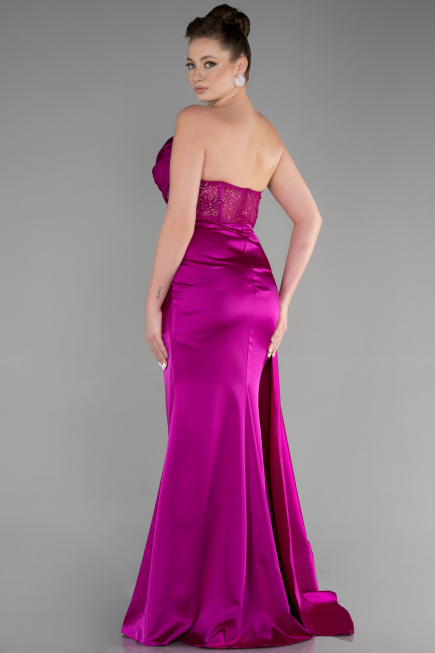 Violet Long Satin Evening Dress ABU3536