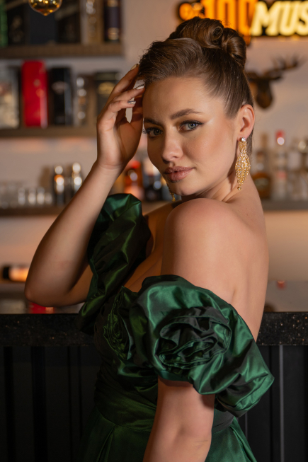 Long Emerald Green Evening Dress ABU3547