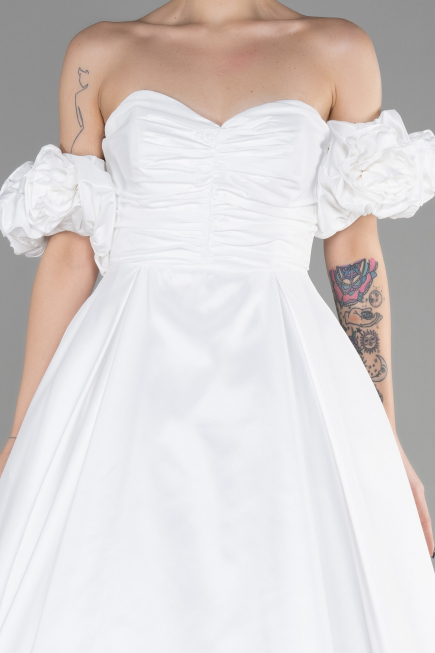 Long White Evening Dress ABU3547