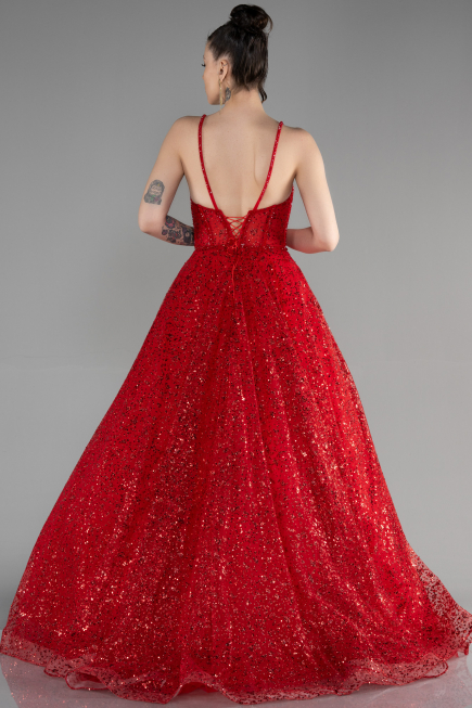 Long Red Haute Couture Dress ABU3556