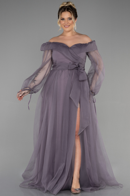 Long Lavender Oversized Evening Dress ABU1535