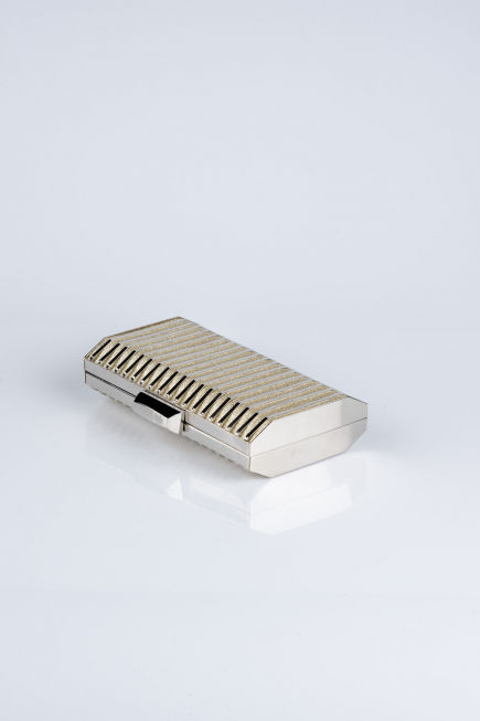 Gold Metal Box Bag V645