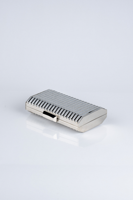 Silver Metal Box Bag V645