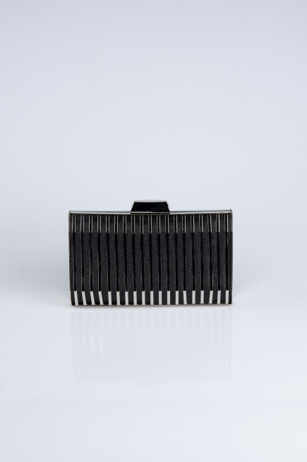 Black Metal Box Bag V645