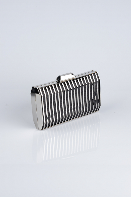 Black Metal Box Bag V645