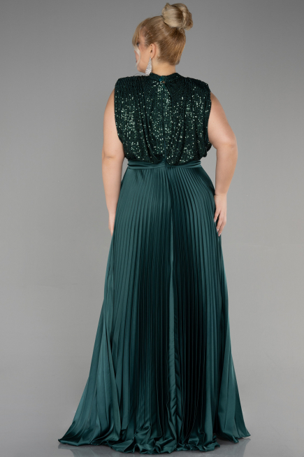 Emerald Green Long Plus Size Evening Dress ABU3341