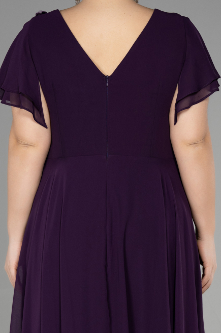 Long Purple Plus Size Evening Dress ABU1562