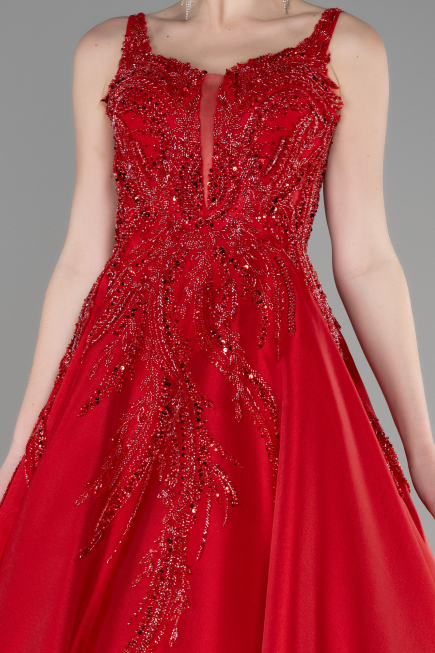 Long Red Haute Couture Dress ABU3595