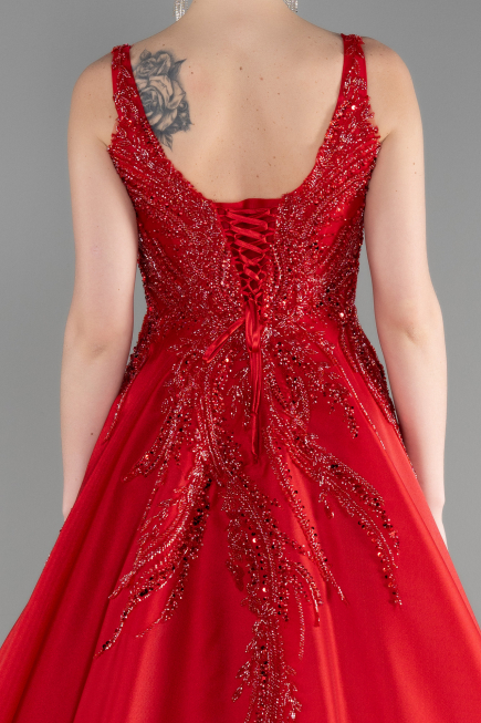 Long Red Haute Couture Dress ABU3595