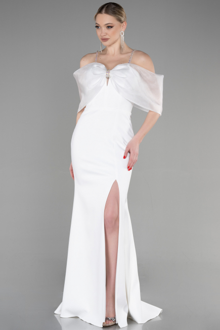Long White Evening Dress ABU3601
