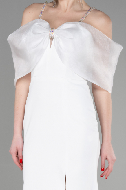 Long White Evening Dress ABU3601