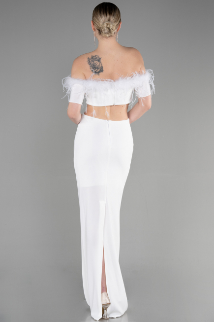Long White Evening Dress ABU3602