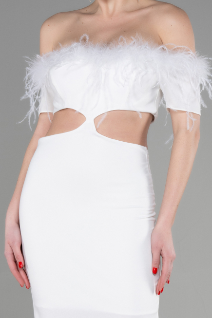 Long White Evening Dress ABU3602