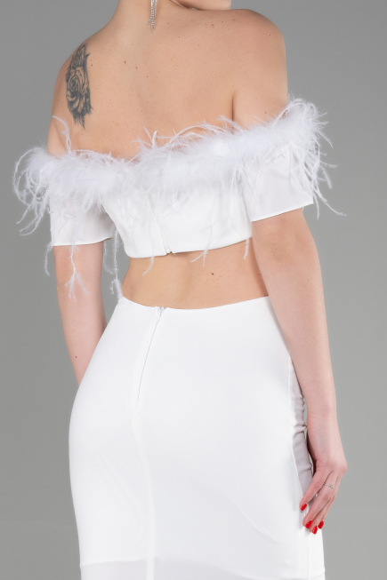 Long White Evening Dress ABU3602