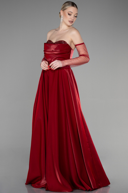 Long Burgundy Evening Dress ABU3604