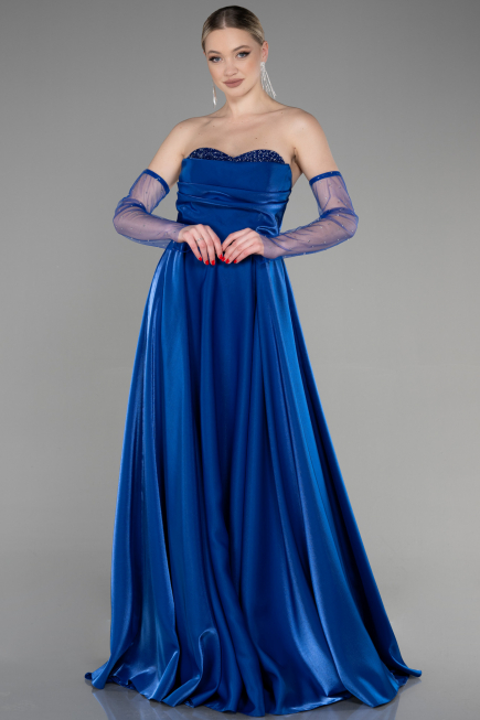 Long Sax Blue Evening Dress ABU3604
