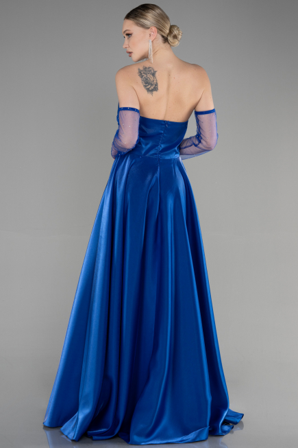 Long Sax Blue Evening Dress ABU3604