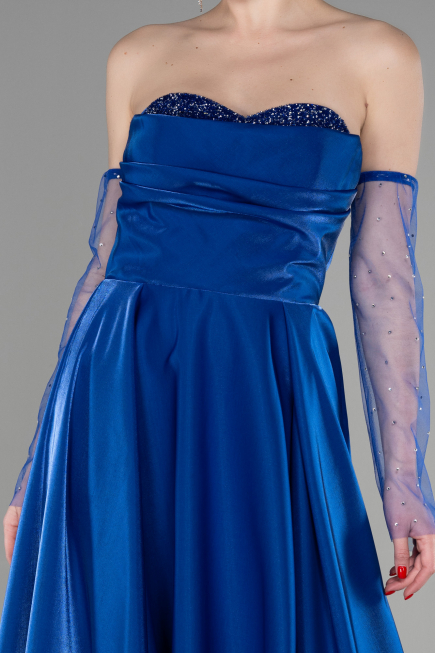 Long Sax Blue Evening Dress ABU3604