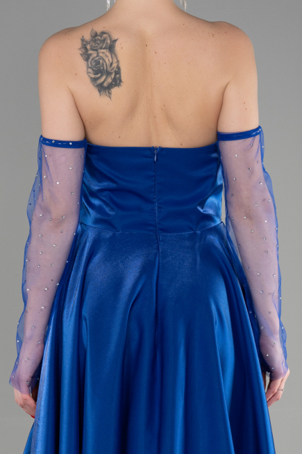 Long Sax Blue Evening Dress ABU3604