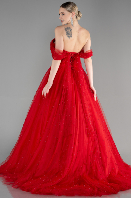 Long Red Haute Couture Dress ABU3599