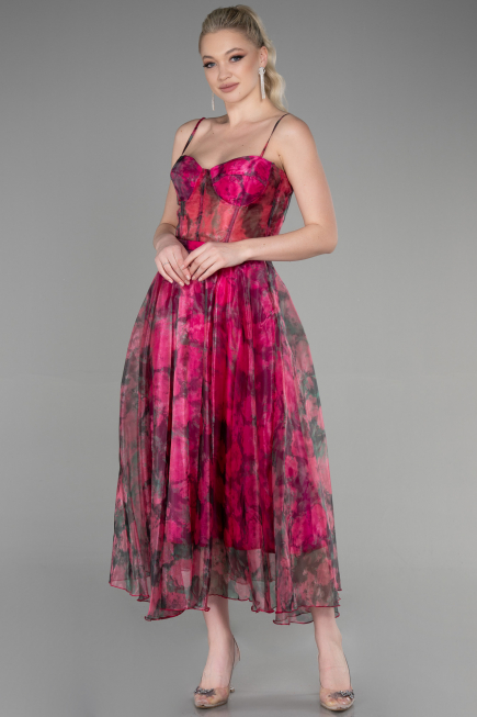 Midi Fuchsia Cocktail Dress ABK1967