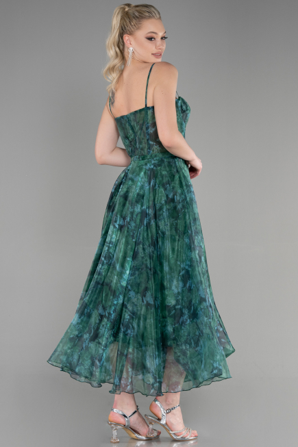 Midi Green Cocktail Dress ABK1967