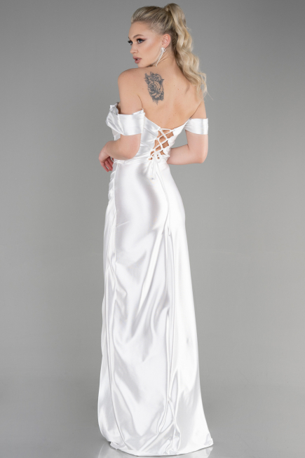 Long White Evening Dress ABU3611