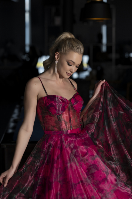 Midi Fuchsia Cocktail Dress ABK1967