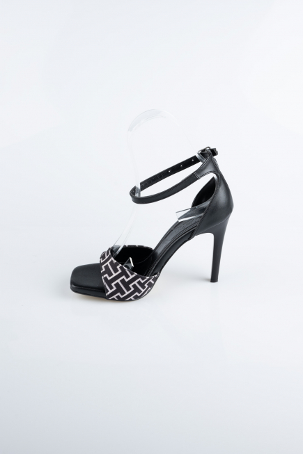 Black Leather Evening Shoe AB8004