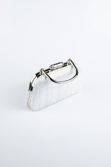 Silver Laser Cut Evening Bag SH839