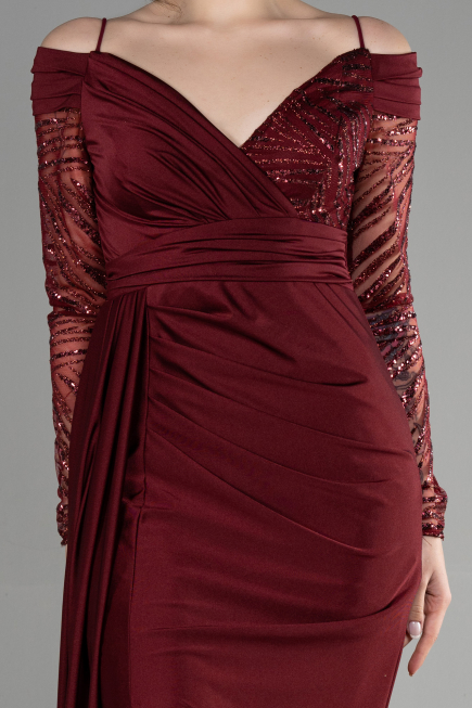 Long Burgundy Evening Dress ABU3656