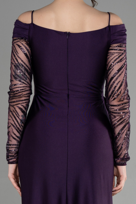 Long Dark Purple Evening Dress ABU3656