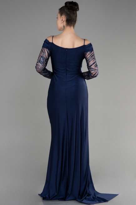 Long Navy Blue Evening Dress ABU3656